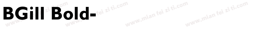 BGill Bold字体转换